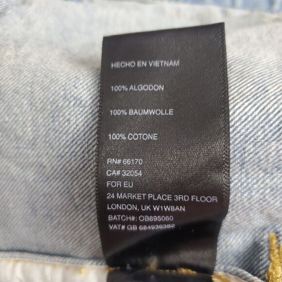 Urban Outfitters BDG Women's Denim Jacket Medium Blue Peplum Cinched Boho Chic - Picture 13 of 13